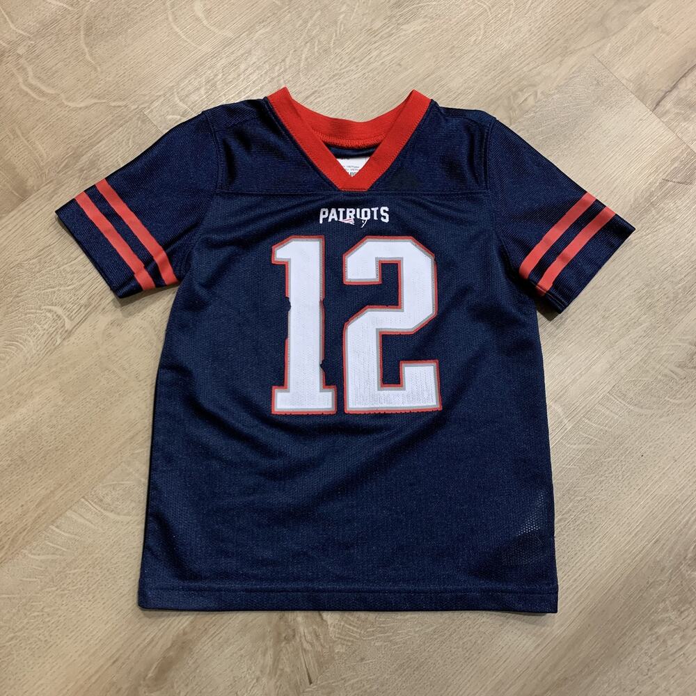 NFL Team Apparel New England Patriots Tom Brady #12 Jersey 5T 5 Toddler Boys